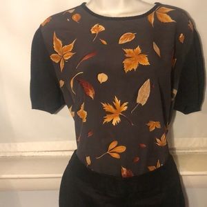 Salvatore Ferragamo fall leaves sweater